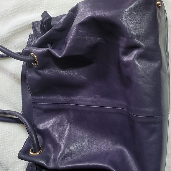 AUTHENTIC FURLA PURPLE LEATHER SHOULDER BAG GUC - Picture 5 of 17